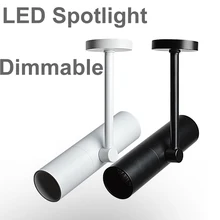 Светодиодный прожектор затемнения 110 В 220 В 7 Вт 10 Вт 12 Вт поверхностного монтажа пятно свет ювелирный коммерческих костюмы Освещение в помещении