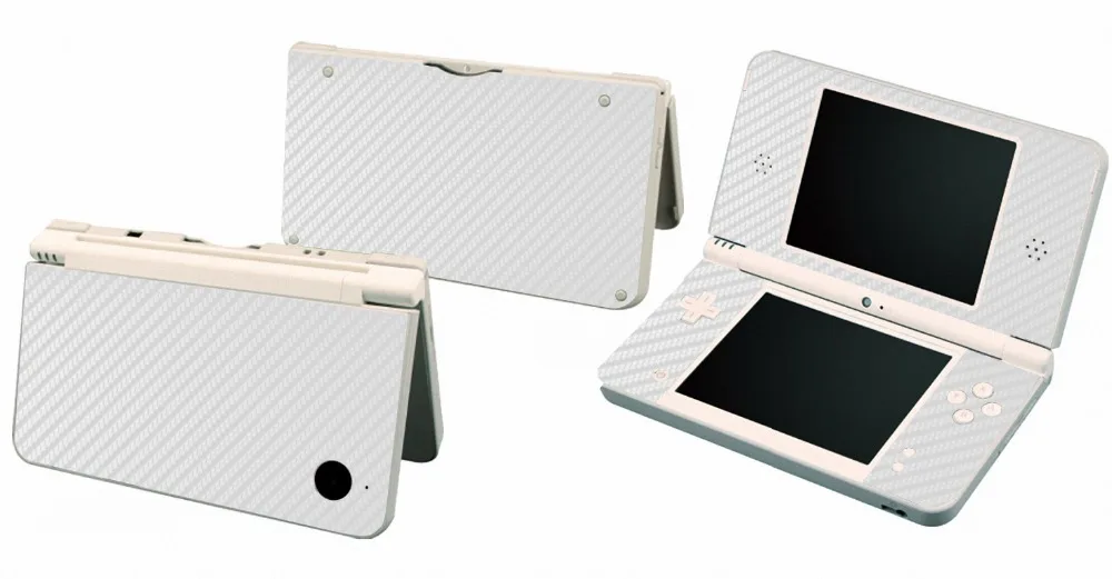

White Carbon Fiber Vinyl Skin Sticker Protector for Nintendo DSI XL LL for NDSI XL LL skins Stickers