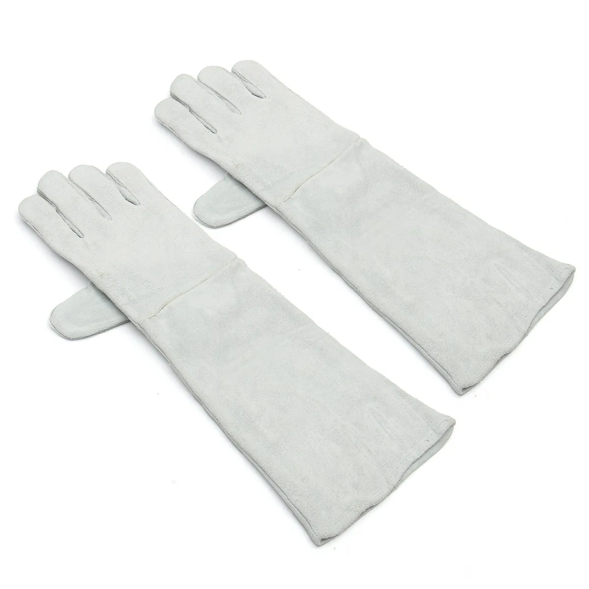 

NEW 1 Pairs Long Cuff Soft Leather Welding Protective Gloves Heat Gear Fireproof Waterproof Workplace Safety