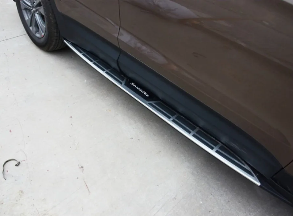 Автомобильные панели для бега из алюминиевого сплава с боковым шагом, педали для hyundai Santa Fe ix45 2013