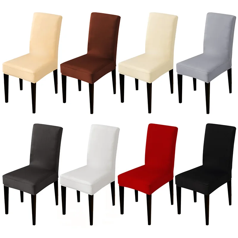 

Solid color stretch Chair Cover Spandex Fabric seat Chair Covers restaurant Hotel Party Banquet Slipcovers home decoration event