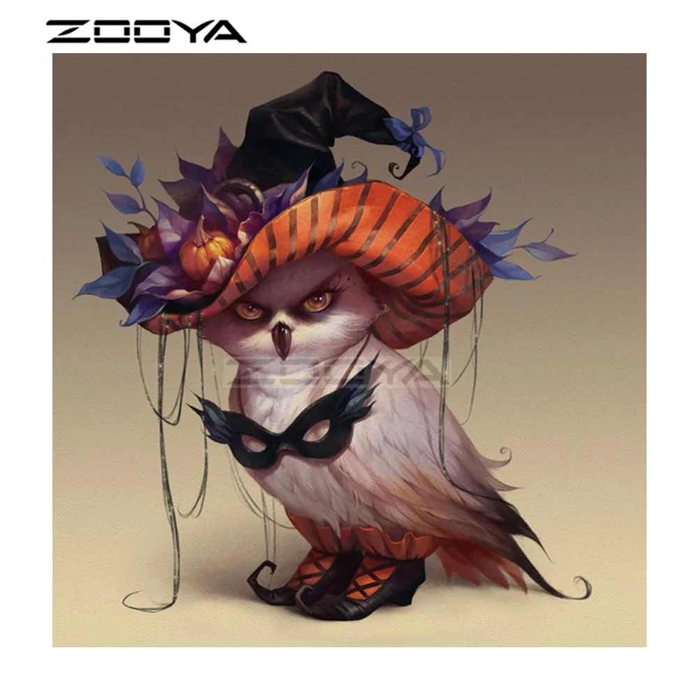 

ZOOYA Diamond Painting Full Square Diamond Mosaic Diamond Embroidery Cartoon Owl Pattern Hobbies And Crafts Patchwork F1155