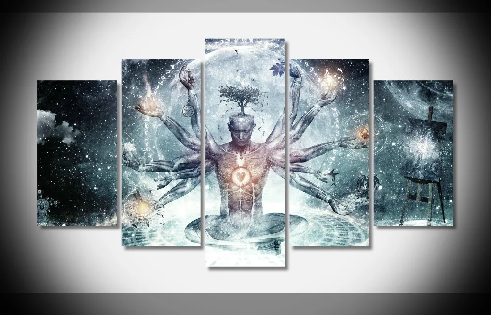 

8075 Cameron Gray meditation spiritual fantasy poster Framed Gallery wrap art print home wall decor wall picture Already