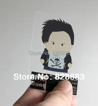 

200pcs one faced transparency PVC business card and name card