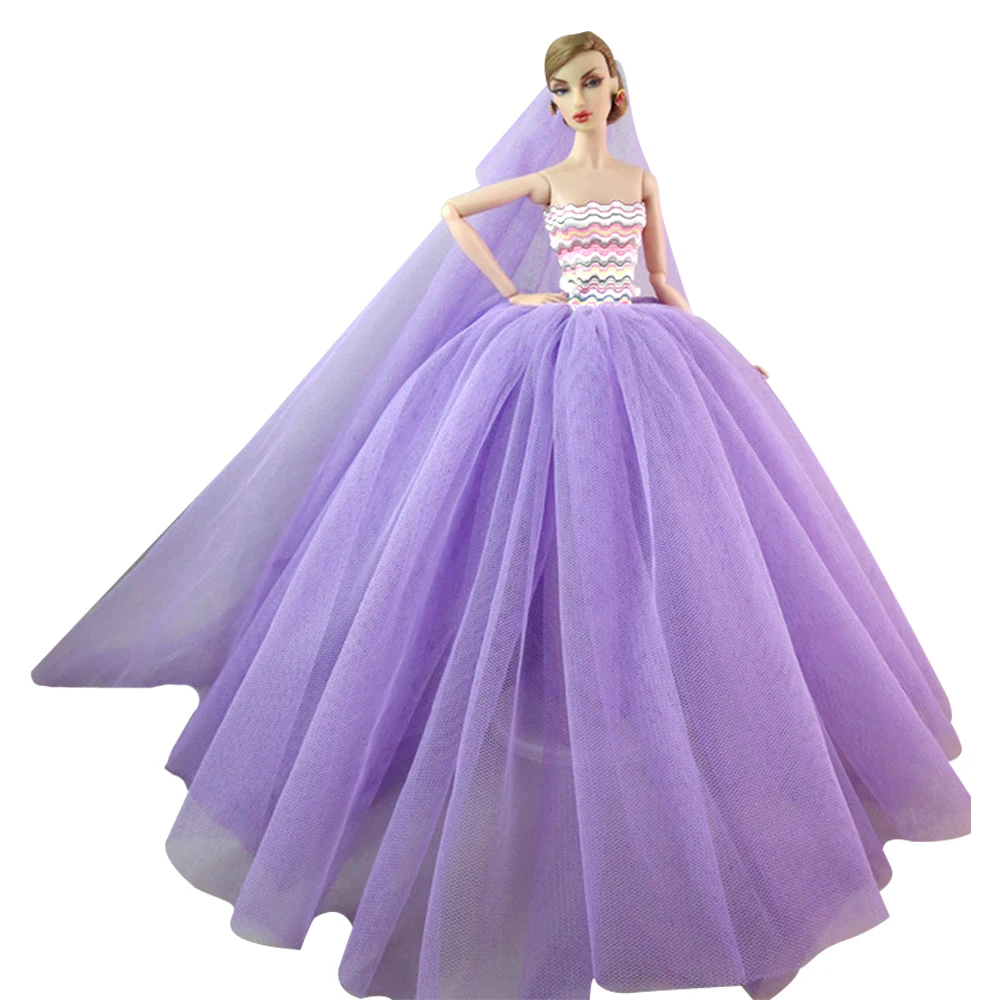 NK 1 шт. Новое свадебное платье ручной работы модная одежда платье для куклы Барби модный дизайн наряд лучший подарок для девочки кукла 011 H