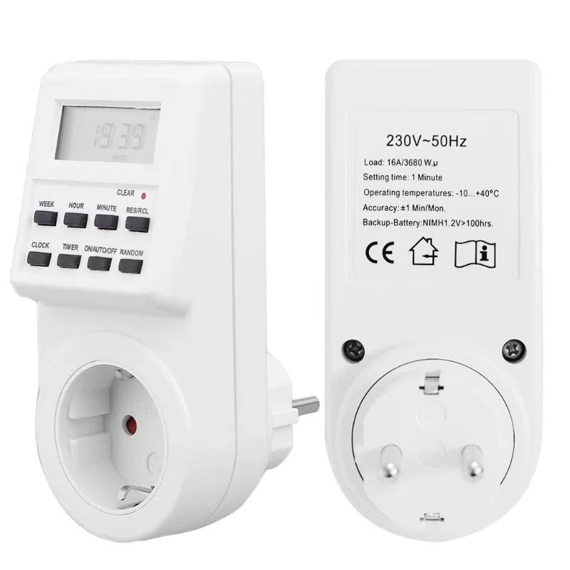 

Plug-in Timer Switch Socket Digital LCD Display Smart Electrical Programmable LS'D Tool