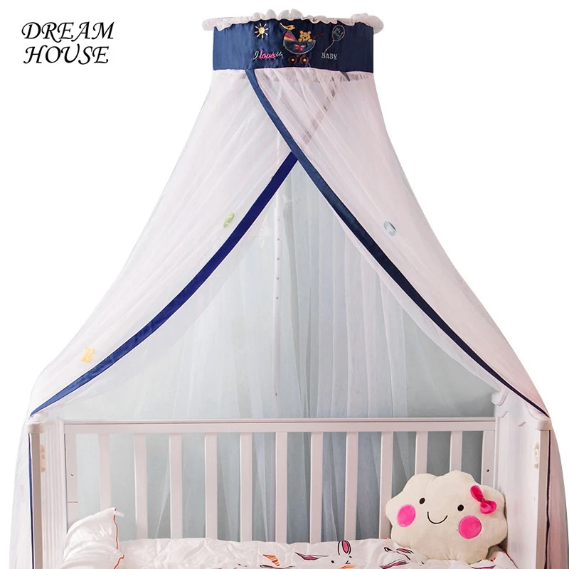 

Summer Baby Mosquito Net Round Hang Dome Mosquito Net Curtain Baby Bedding with Holder Crib Netting Children Bedding Room Decor