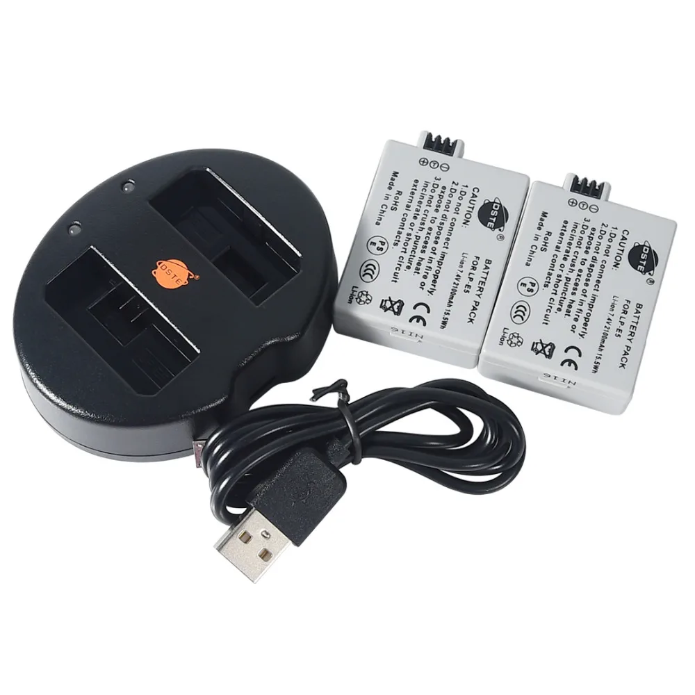 DSTE 2PCS LP E5 Battery for Canon EOS Rebel Xli T1i XS XSi Kiss Digital