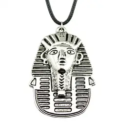 Винтаж 2019 кожа цепи цепочки и ожерелья подвеска 50x35 мм костюм "Королева Египта" античное серебро Цвет Винтаж интимные аксессуары
