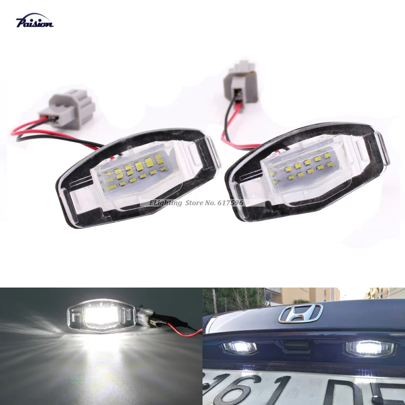 Белый светодиодный номерной знак без ошибок 18SMD светильник Honda Civic EM2/ES7 City Legend Accord