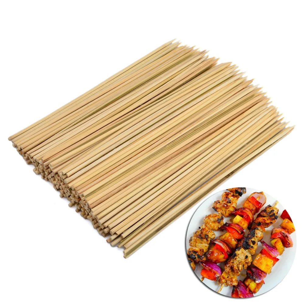 500pcs 25cmx2mm BBQ bamboo stick tornado potato bamboo sticks Disposable Skewers Kitchen Supplies Roasting Tools Candy stickers