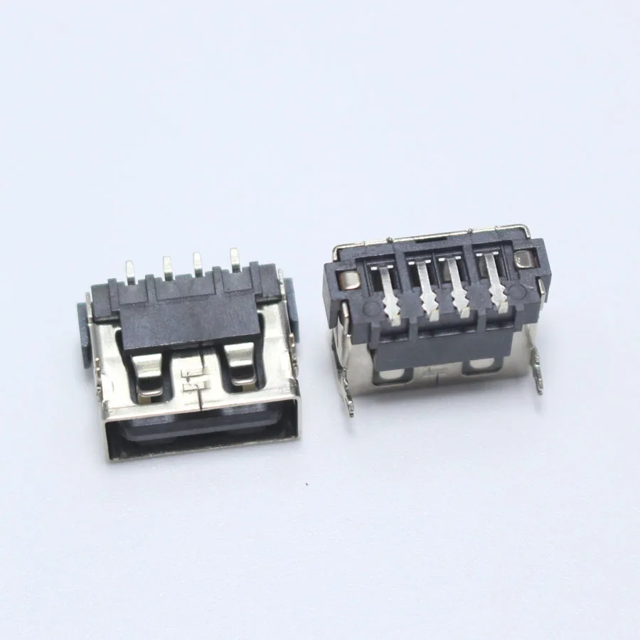 10 шт. SMD usb type A гнездовой разъем 4PIN AF 10,0 PCB монтажный Разъем плоский край DIY ремонт телефона игрушки запчасти