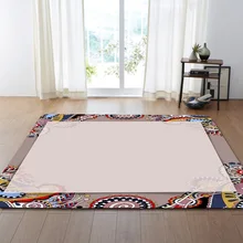 Геометрическая линия решетки узор Европейский классический дворцовый ковры для гостиной дети ковры круглый пол ковер для спальни