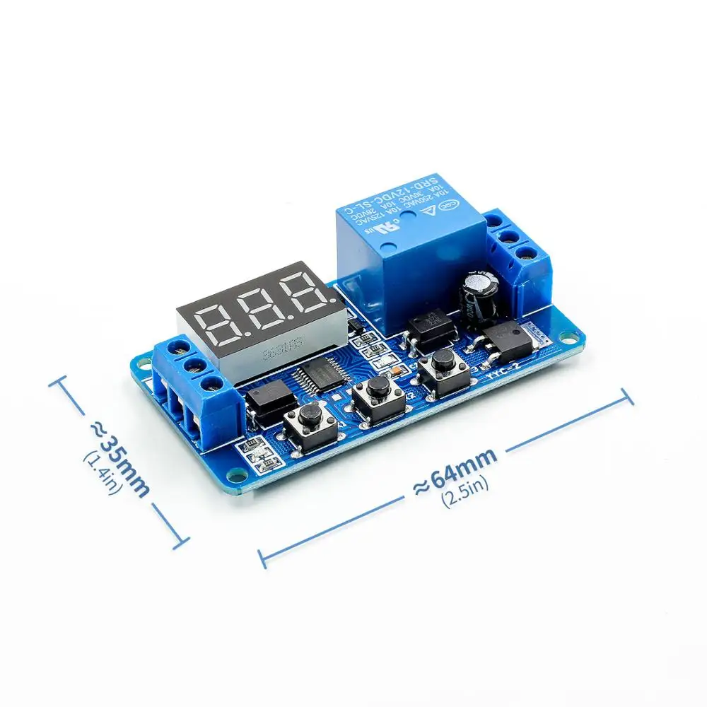 

DC 12V LED Digital display Home Automation Delay Relay Trigger Time Circuit Timer Control Cycle Adjustable Switch Relay Module