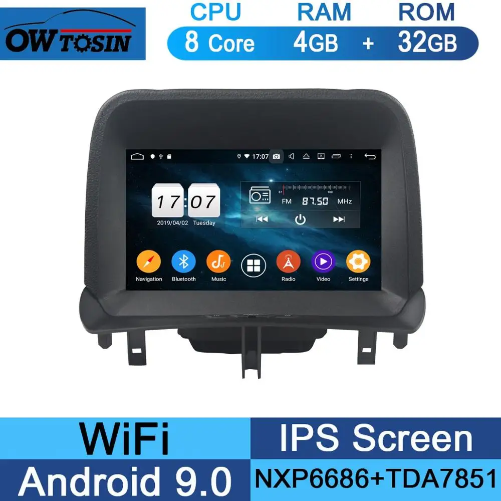 " ips Восьмиядерный 4 Гб ram+ 64 Гб rom Android 9,0 автомобильный DVD радио gps для Ford Tourneo Courier DSP CarPlay Parrot BT - Цвет: 32G