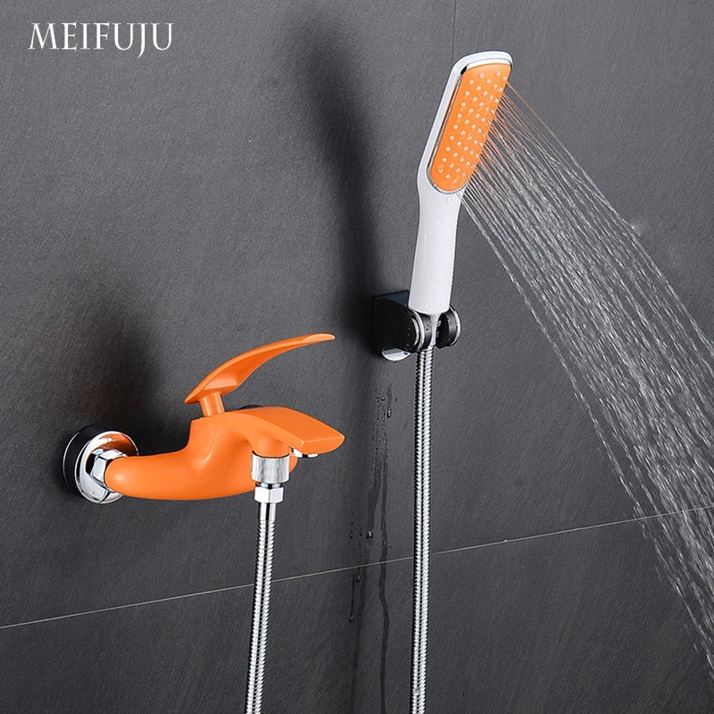 Colorful Bathroom Shower Set Single Handle Hot And Cold Water Tap Mixer