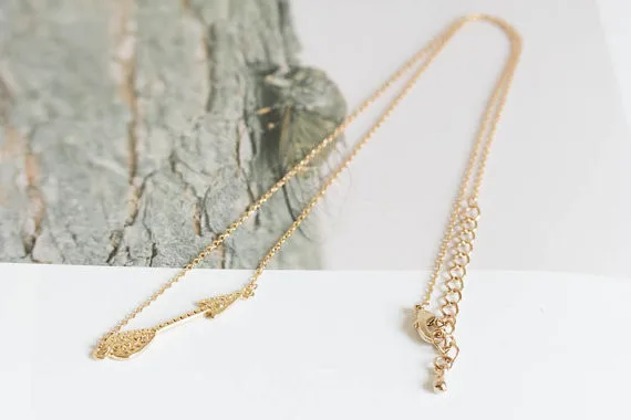 2014-Fashion-18k-gold-anniversary-inca-arrow-pendant-necklace-Free-Shipping (1)