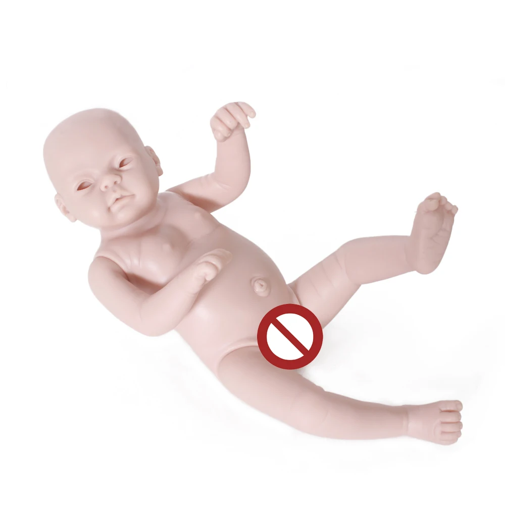 

22inch DIY doll kits handmade 55cm Gir silicone vinyl reborn baby doll mold lifelike kits full limb high-end accessories