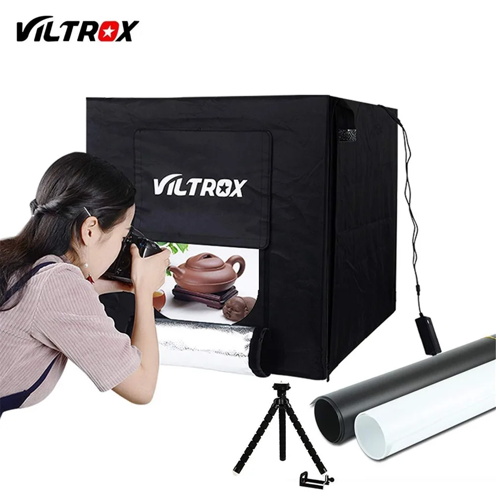 Viltrox 60*60cm LED Photo Studio Softbox Light Tent Soft Box +AC Adapter +Backgrounds for Phone Camera DSLR Jewelry Toys Shoes |