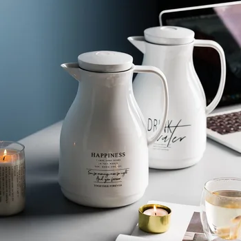 

Nordic Thermal Insulation Kettle Pressing Type 900ML Thermos Bottle Coffee Milk Cans Drinking Water Pot Home Office Bar Supplier