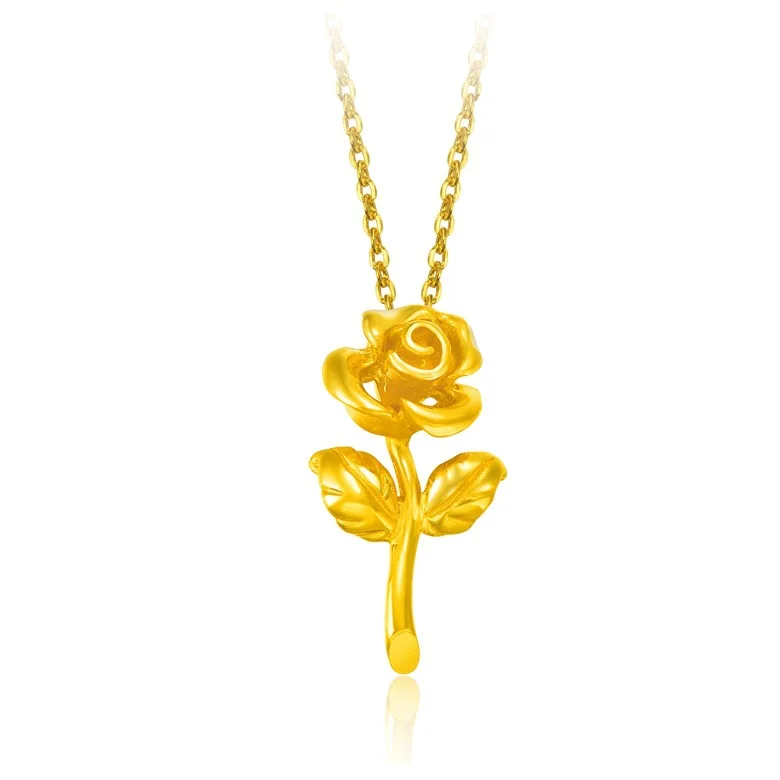 Disney Beauty and The Beast Women Stylish Gold plated Necklace 3D Hard