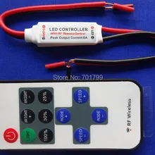 Светодиодный мини РФ Диммер; DC5-24V вход; 6A* 1CH выход