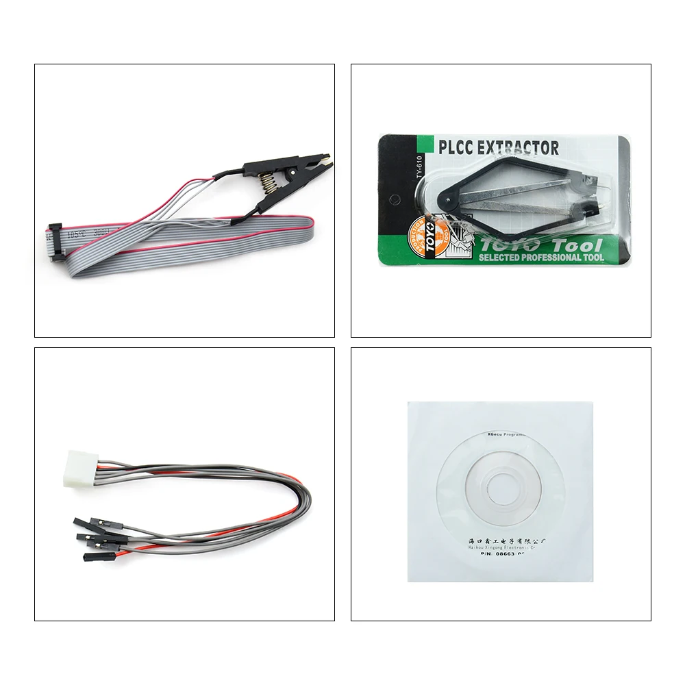 SOP8 IC Clip High Speed Flash EPROM Programmer TL866II Plus V9.16 17 Adapters