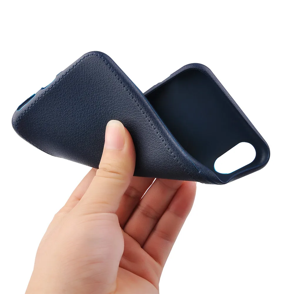 Litchi Pattern PU Leather Phone Case For iPhone X Cases Soft TPU Back Cover For iPhoneX Capa Coque