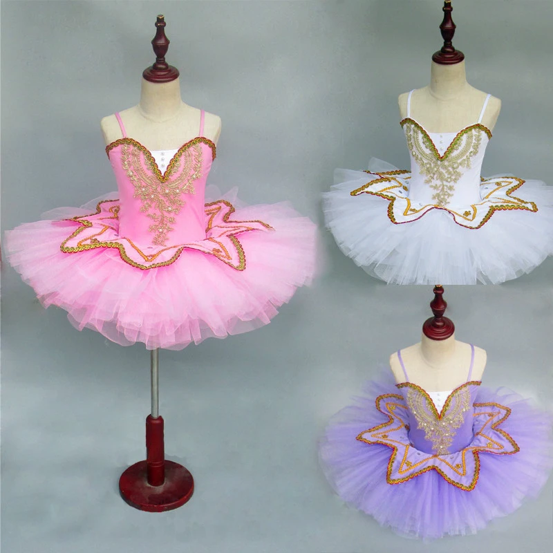 

White Professional Ballerina Ballet Tutu for Child Girls Ballet Dance Dress Children Swan Lake Ballet Costume Female Party Skirt