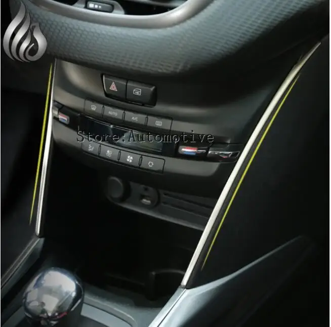 

High quality for Peugeot 2008 2014 control center stainless steel cladding side sequins for Peugeot accessories