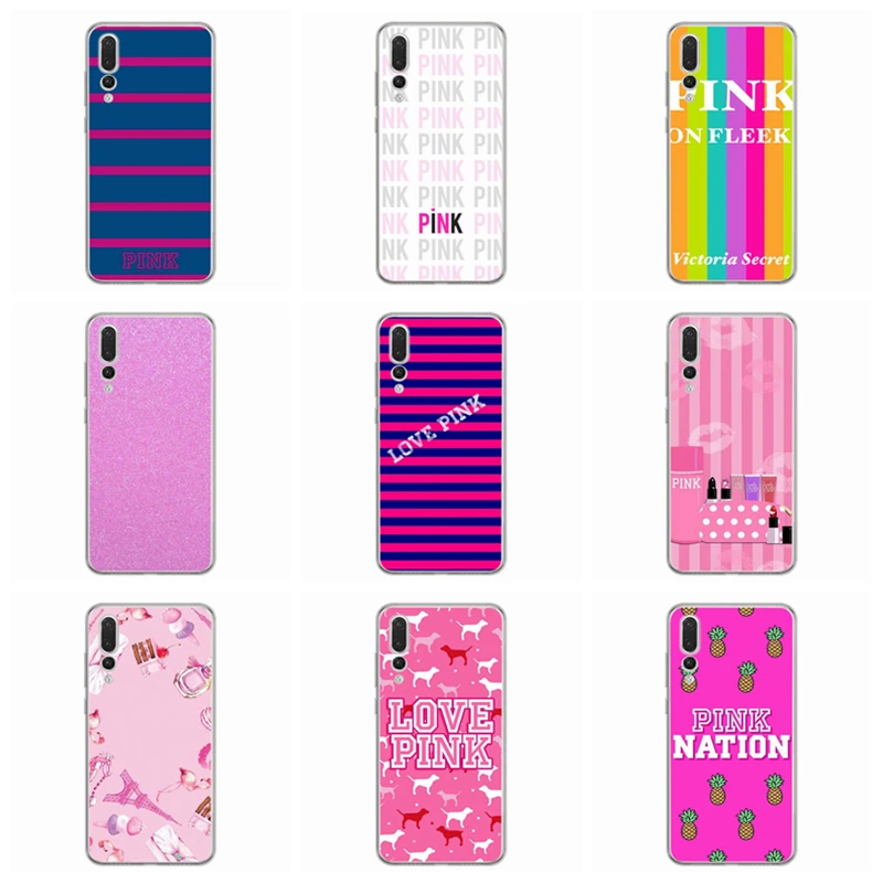Case For Huawei Honor 7A 8A 8X 8C 9 10 Mate 20 P9 P10 lite/P8 Lite Y5 II Nova 3 Soft Paint TPU Love Pink Cover AC167 |