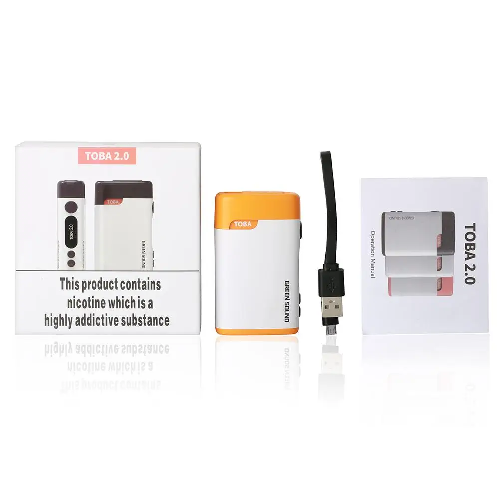 GreenSound TOBA 2 0 vape ручка комплект 1500mah электронная сигарета испаритель тепла без