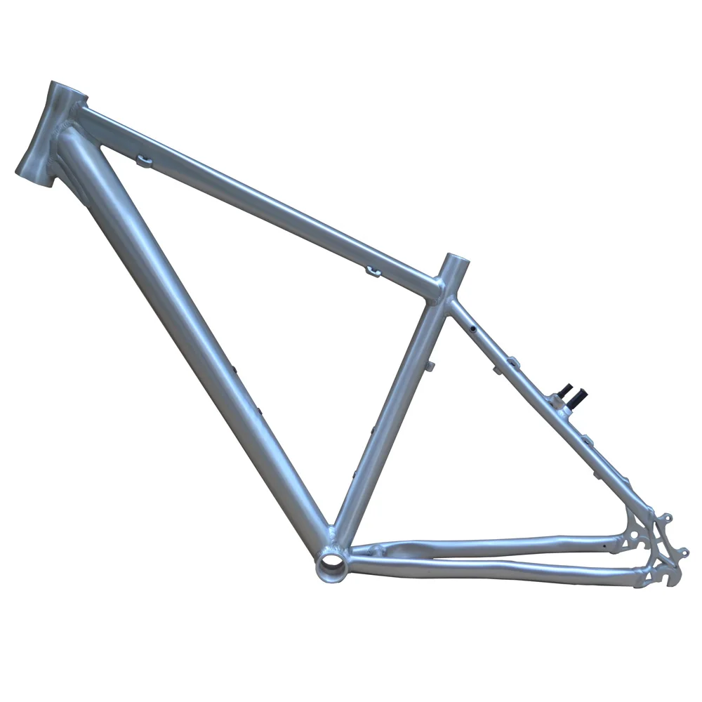 Sale 17 inch Bike Frame Silver Mountain Bike Frame 26 inch Wheelset MTB Bicycle Frame 0