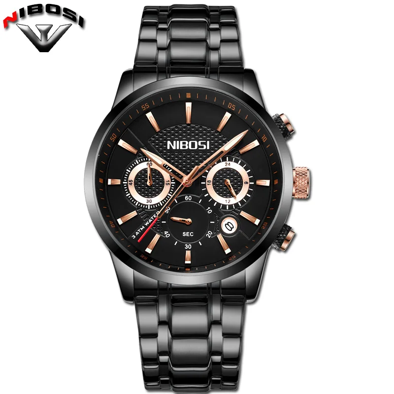 Montre Homme NIBOSI мужские часы 2017 топ класса люкс из нержавеющей стали Uhren Relogio Masculino