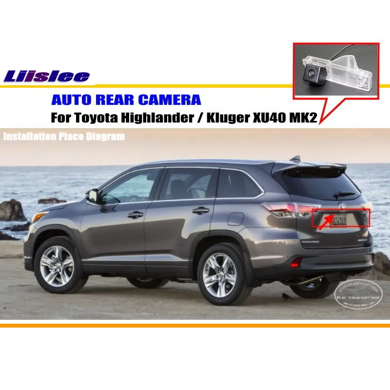 Liislee камера заднего вида/резервная парковочная камера для Toyota Highlander/Kluger XU40 MK2/светильник для номерного знака OEM/ночное видение