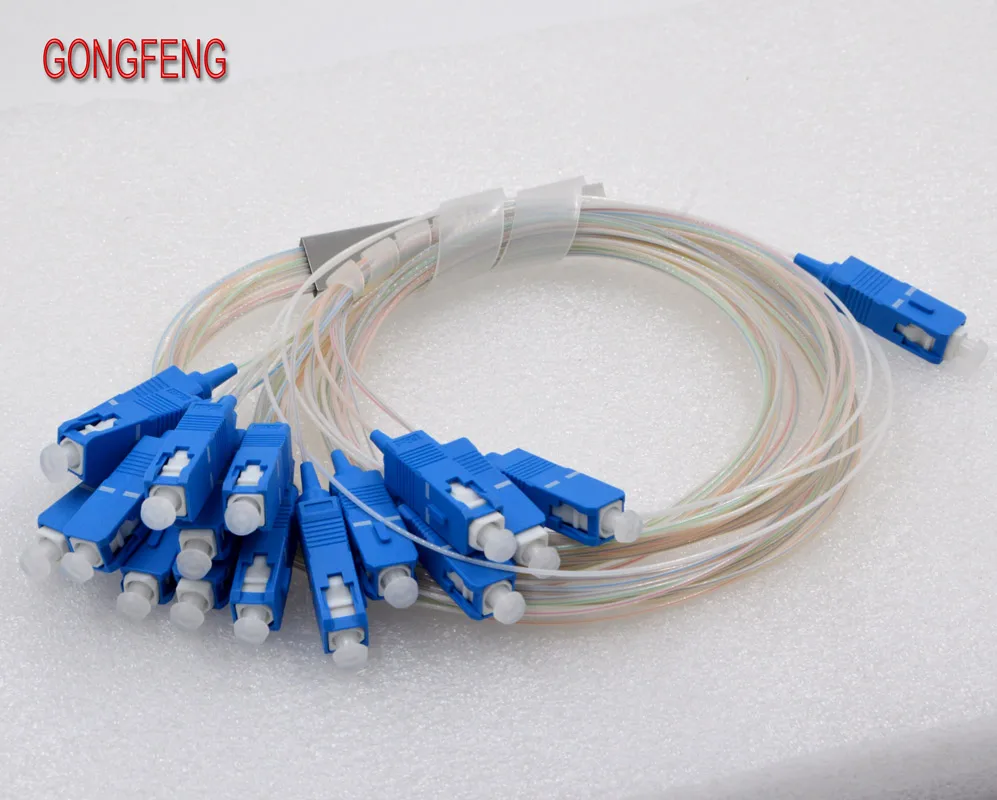 

GONGFENG 10pcs NEW Steel Tube 0.9mm1:16 PLC Blockless SCUPC Optic Fiber Differential Splitter Connector Wholesale Free shipping