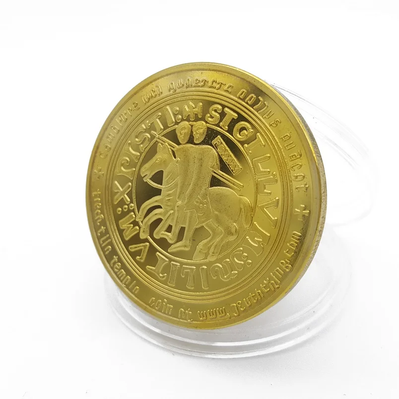 Knight green silvery 1pcs commemorative coin silvery Plated Physical