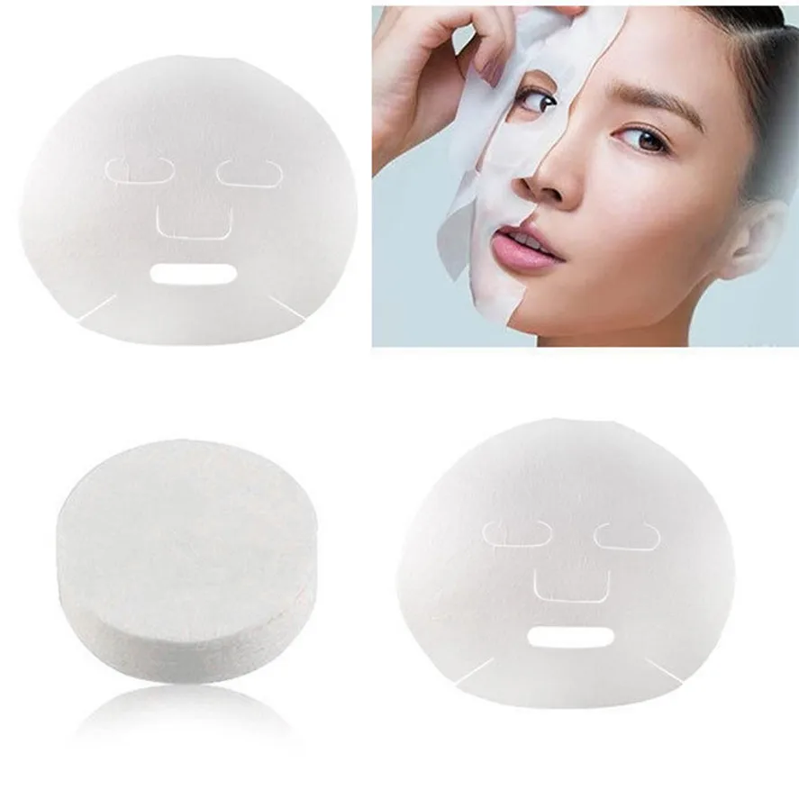 New Women's Natural Facial Care Paper OutTop 100Pcs Cotton Facial Mask Sheet Paper