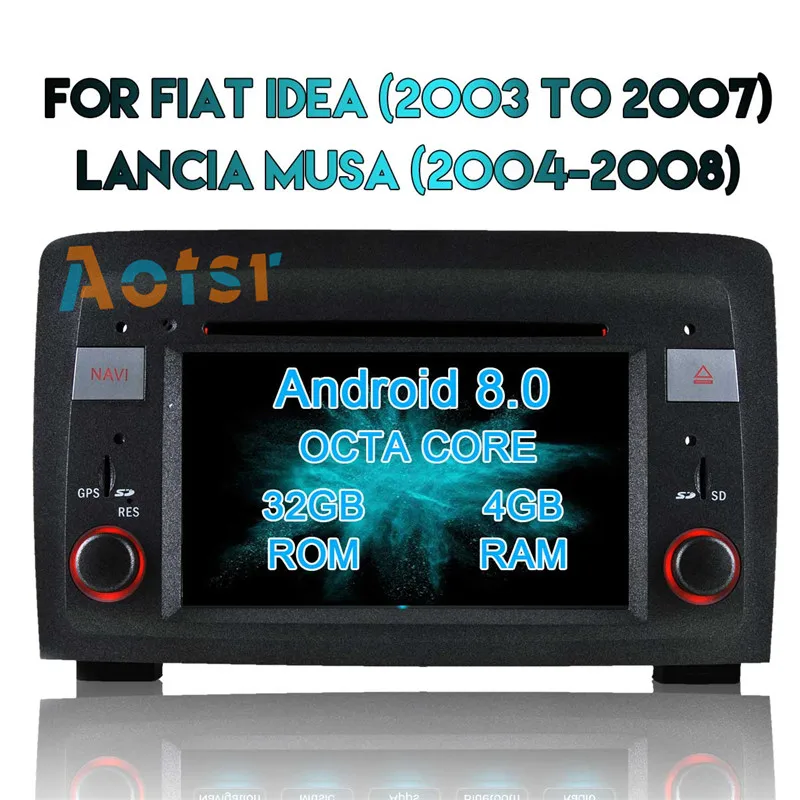 Для Fiat Panda 2004- Android 8,0 Авторадио автомобильный мультимедийный плеер Радио Стерео DVD gps навигация СБ Navi медиа MirrorLink