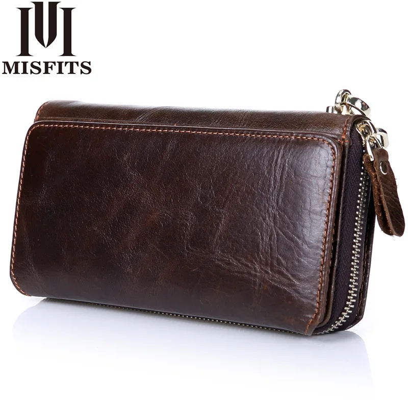 

Men Leather Clutch Large Capacity Man Wallet Genuine Leather Purse Luxury Handbags Cowhide Organizer Rfid Blocking Long Wallet
