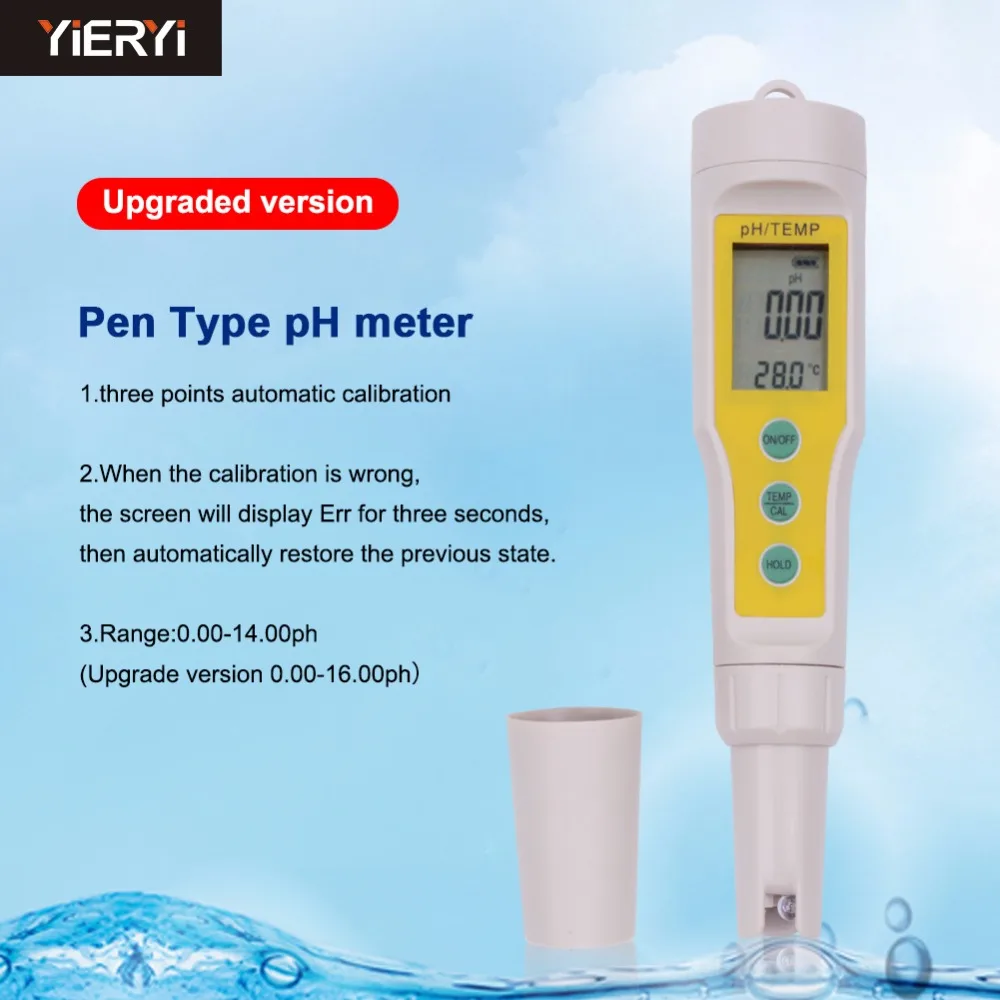 

yieryi PH-03 Design Digital LCD PH Meters Soil Aquarium Safe Pool Water Wine Urine Tester Analyzer With The Retail Box
