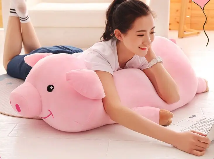 

creative cartoon pink fat prone pig large 90cm pillow sofa cushion plush throw pillow toy home decoration gift a1679