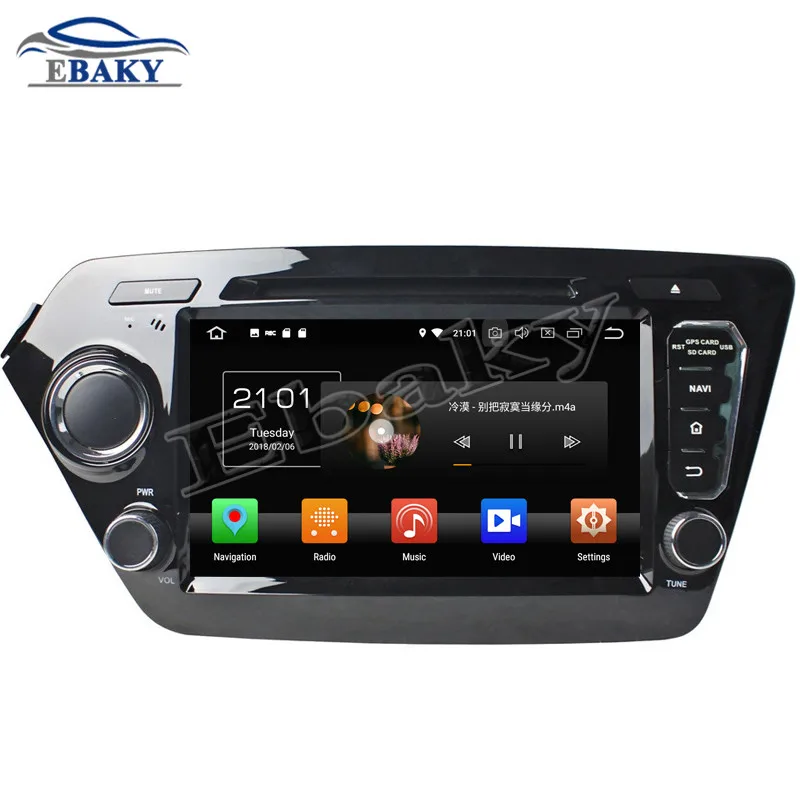 Best NaviTopia 8inch 4GB RAM 64GB ROM Octa Core Android 9.0 Car DVD Player For KIA K2/RIO 2011-2012/Bluetooth/GPS 4
