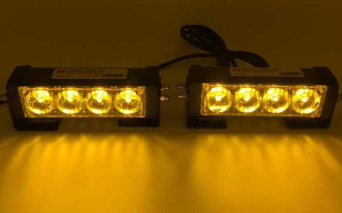 2 единицы* 4 Вт led Автомобильный гриль предупреждающие огни, стробоскоп аварийные огни, мотоцикл фары, водонепроницаемый