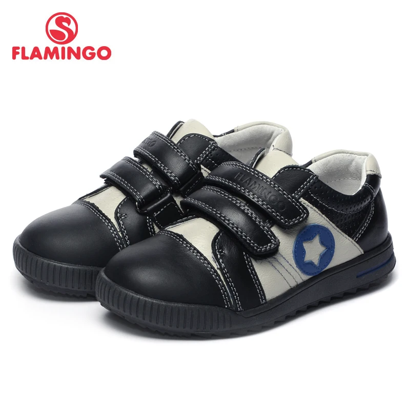 FLAMINGO 2017 New Arrival Spring & Autumn sneakers for boy Fashion Leather High Quality children shoes 71P-CD-0219