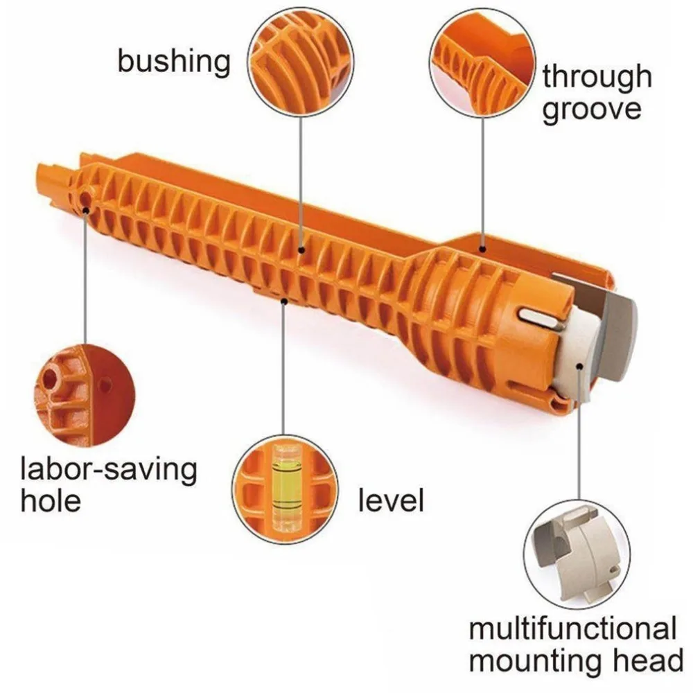 Практичный установщик для смесителя и раковины, инструмент для установки смесителя и раковины, инструмент для кухни и ванной комнаты, многофункциональный трубный ключ