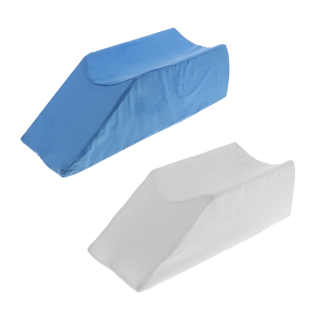 2 Pieces Foam Leg Knee Ankle Sleeping Rest Elevator Cushion Injury Pain Pressure Relief Support Elevation Pillow Blue+White
