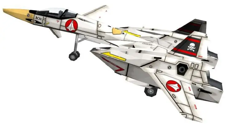 3D бумажная модель Robotech Macross Series VF4 самолет