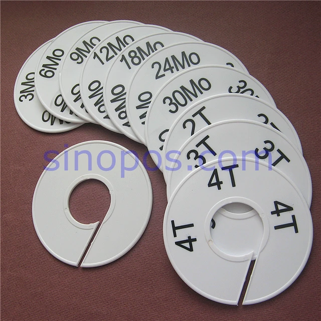 plastic size dividers for hangrail printed infants toddlers sizes size dividers for baby clothes