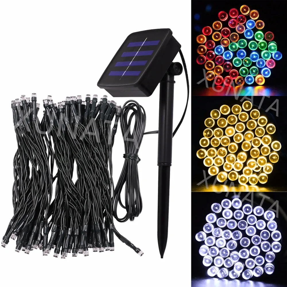Solar Power LEDs Garden String Led Lights Lamp Outdoor Waterproof Fairy
